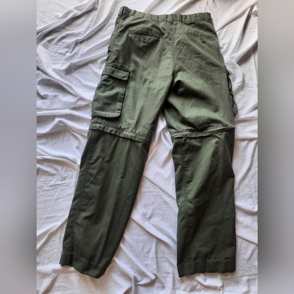 Boy Scouts Of America Convertible Pants Mens 34x31 Green Cargo Hiking Outdoors - Picture 2 of 5